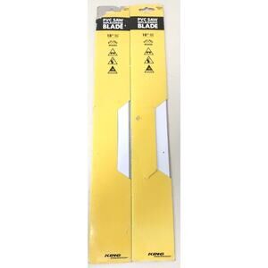 2 New King Innovation 18" 46334 PVC ABS Plastic Pipe Saw Replacement Blades